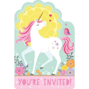 Magical Unicorn Uitnodigingen 8st