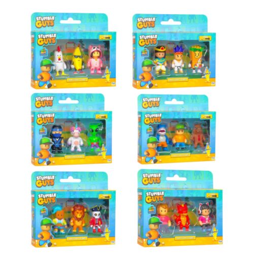 Stumble guys figuur 3 pak 6 cm assorti