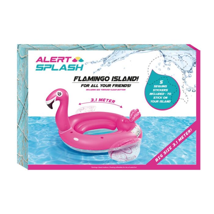 Opblaaseiland Flamingo 310X270X175 Cm
