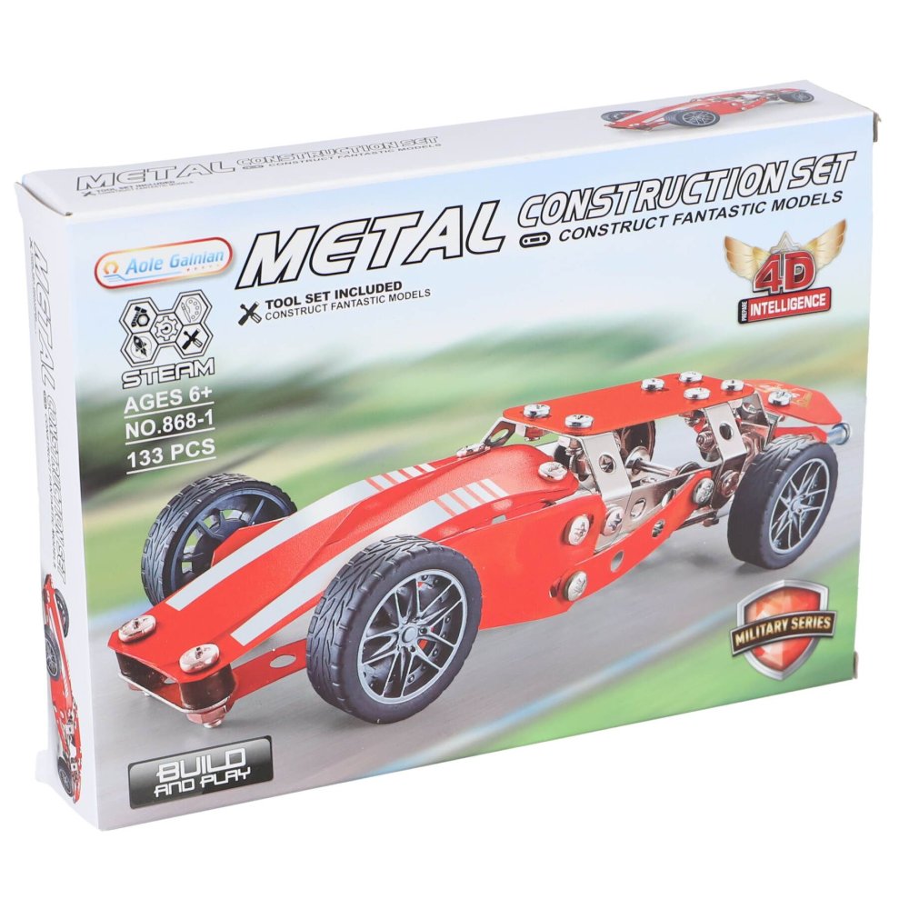 Constructieset metaal auto racer