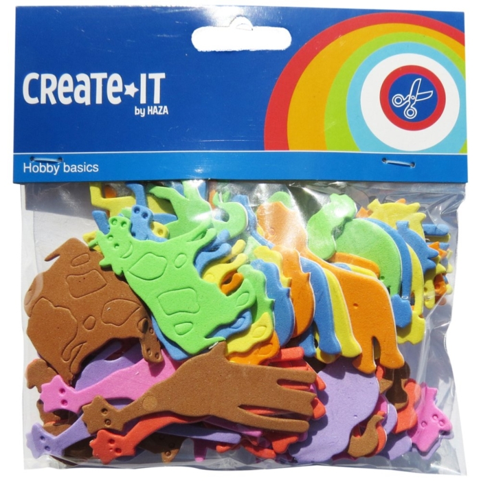 Hobbyset Create-it Foam Dieren 64 stuks