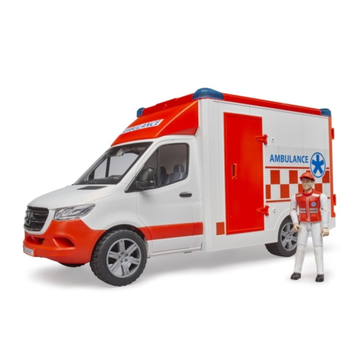 Bruder Mercedes Benz Sprinter Ambulance met Chauffeur + Licht en Geluid