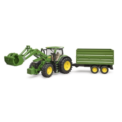 Bruder Tractor John Deere 7R 350 Met Aanhanger