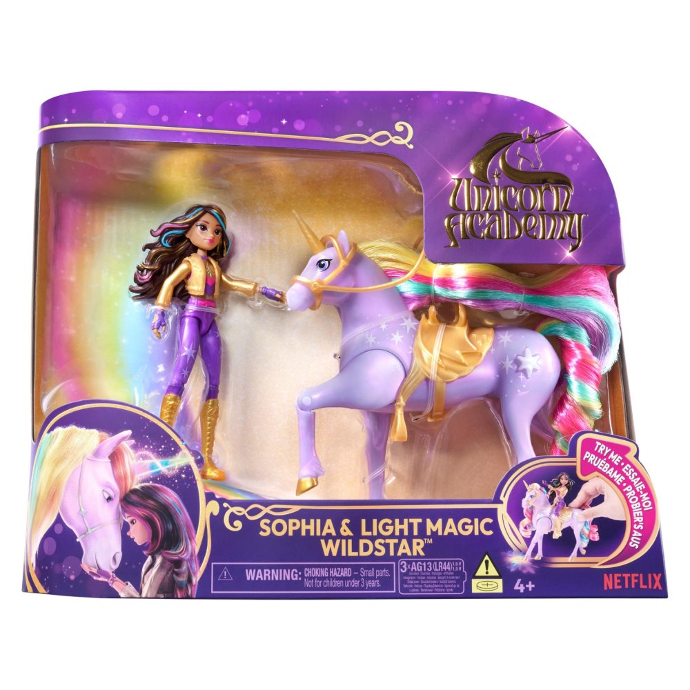 Unicorn Academy  Pop Sophia  & Unicorn Wildstar (Met licht)