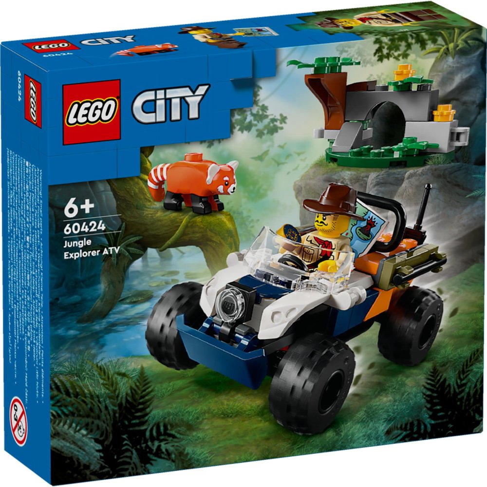 LEGO 60424 City Exploration Jungleonderzoekers Rode Panda Missie Met Terreinwagen