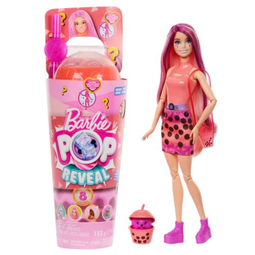 Barbie Pop Reveal Boba Serie Zacht Roze