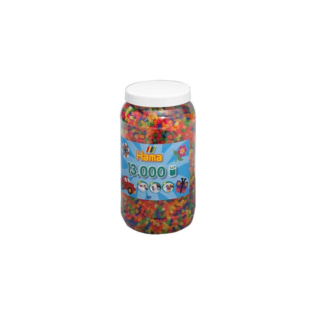 Hama Strijkkralen Ton Met 13000 Stuks Neon