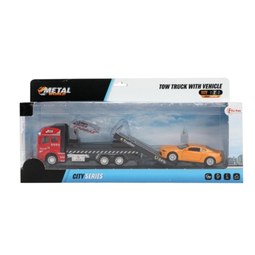 Sleepwagen die cast met takel en auto pull back