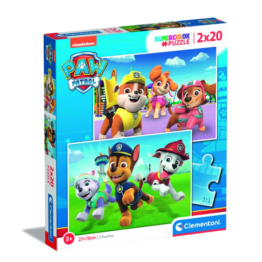 Clementoni paw patrol puzzel 2 x 20 stukjes