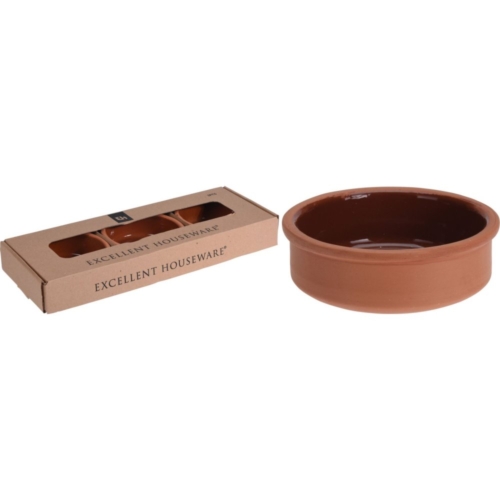 Excellent Houseware tapasschalen terracotta  3 stuks