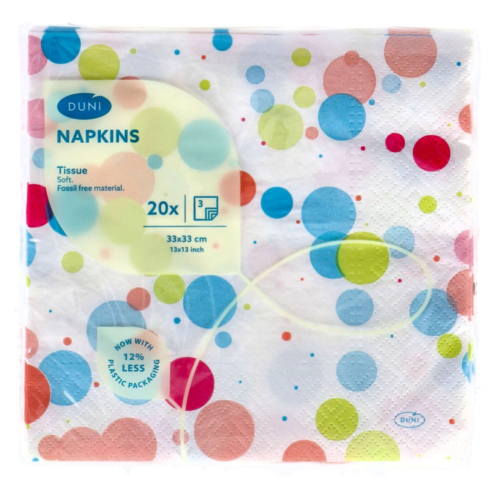 Servetten Festive Bubbles Multi 33x33 cm