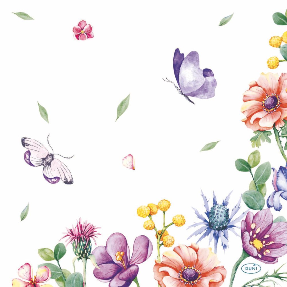 Servetten Breezy Butterflies 33x33 cm