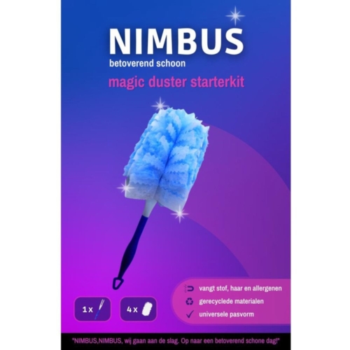 Nimbus magic duster starterkit houder met 4 navullingen