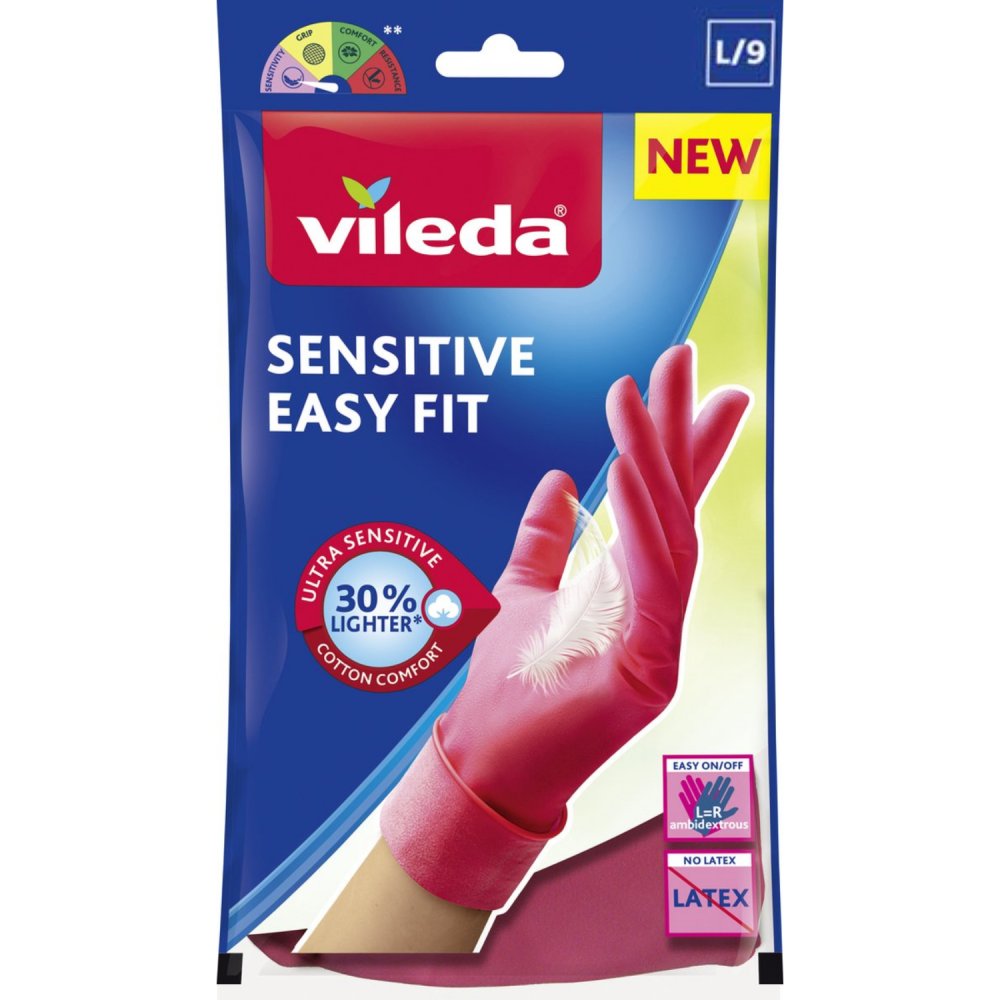 Vileda Handschoenene Sensitive Easy Fit Large