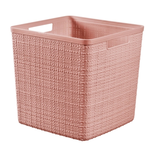 Curver Jute Opbergmand Cube 17L Rose Dawn