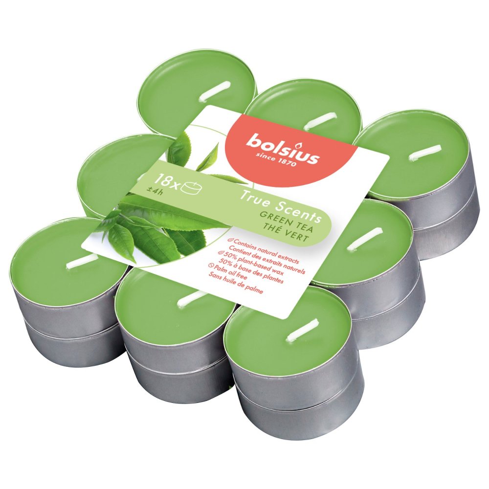 Bolsius Geurtheelichten True Scents Green Tea  18 stuks