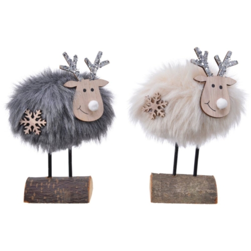 Hert vurenhout faux fur snowflake