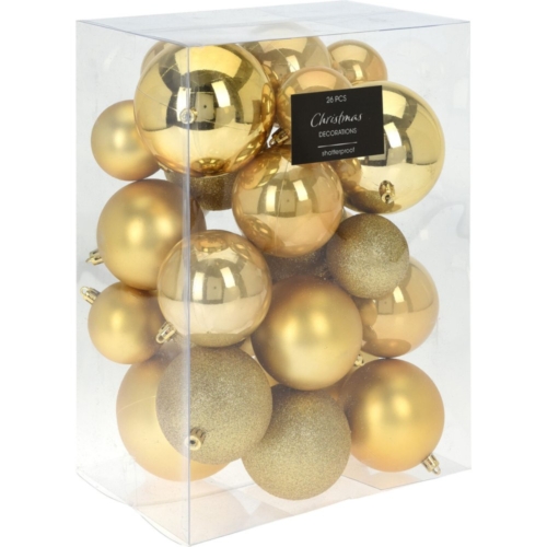 Kerstbal Set26 Goud