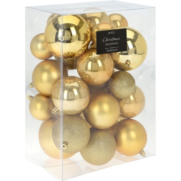 Kerstbal Set26 Goud