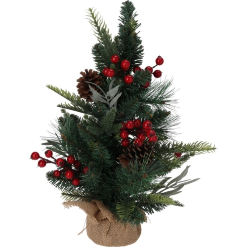 Kerstboompje 45Cm Met Jute Bas