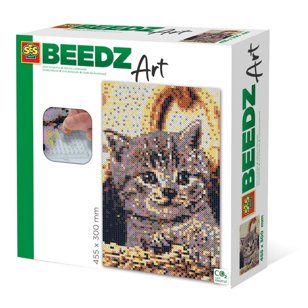 SES BEEDZ ART: Strijkkralen Poes