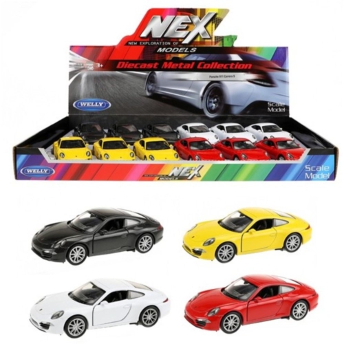 Welly auto die cast porsche 911 carrera S  4 assorti