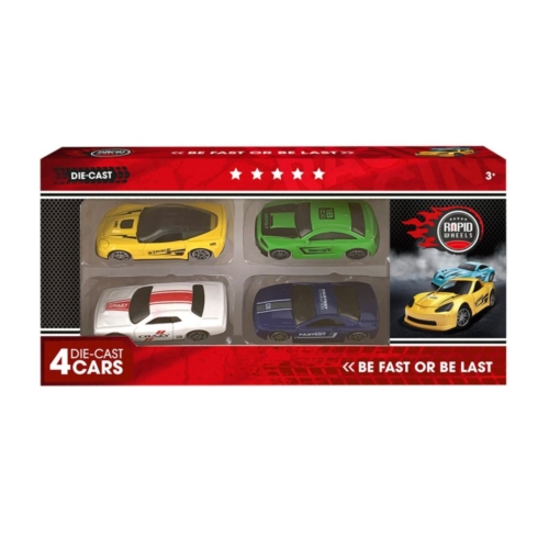 Rapid Wheels diecast auto 4 stuks