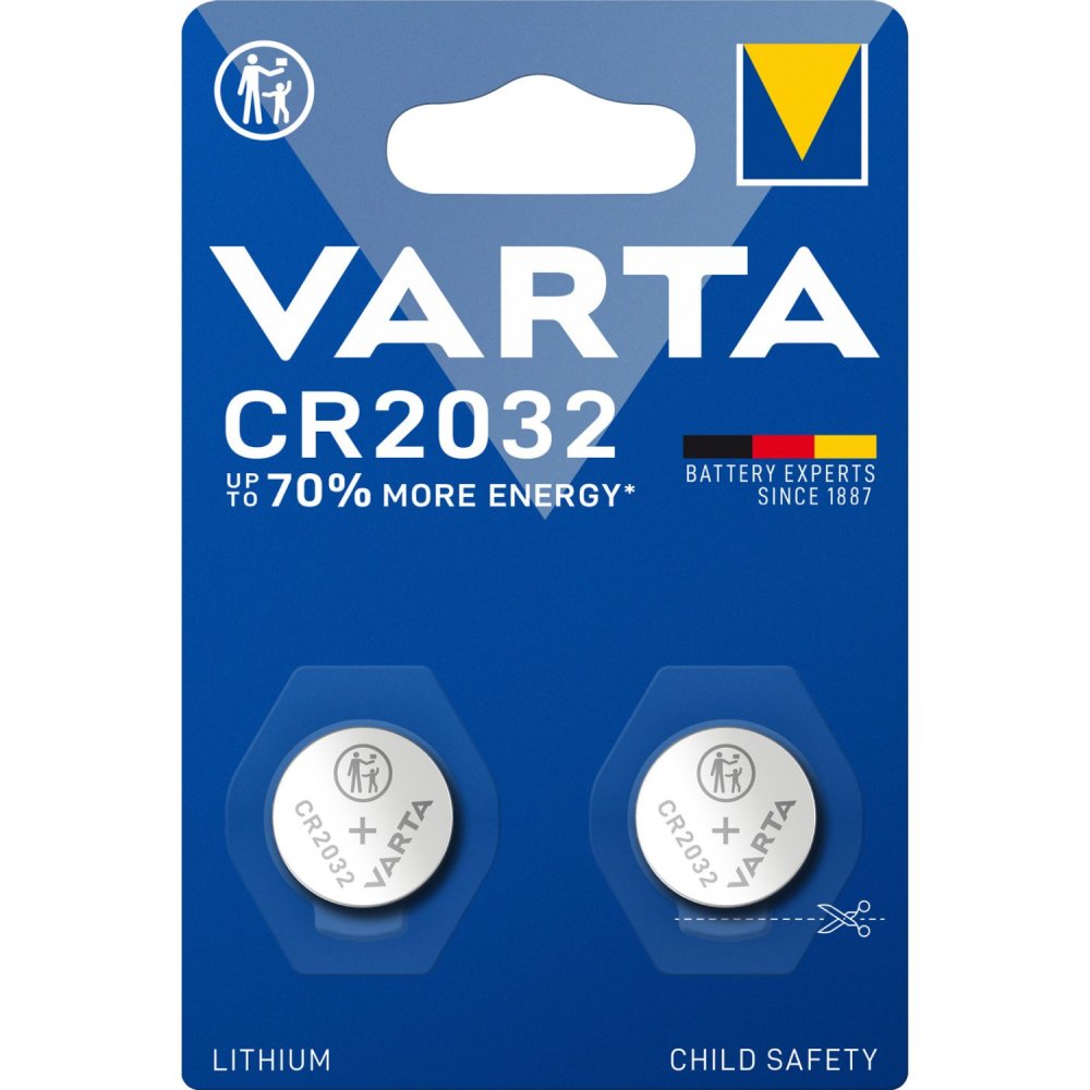 Batterijen CR2032 2 Stuks Varta Knoopcel