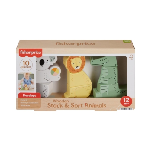 Fisher Price Hout Stapel Dieren