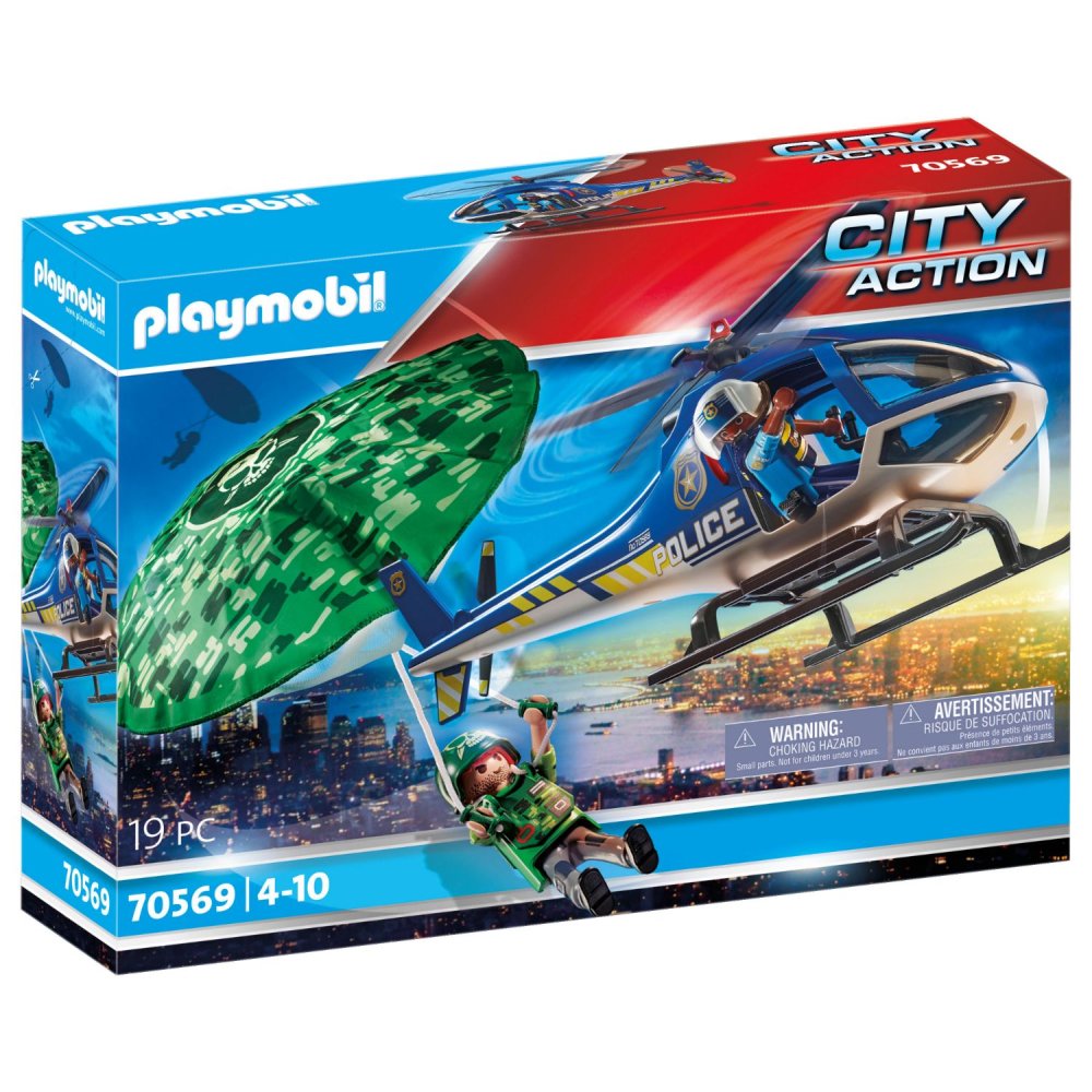 Playmobil 70569 Politiehelikopter: Parachute- Achtervolging