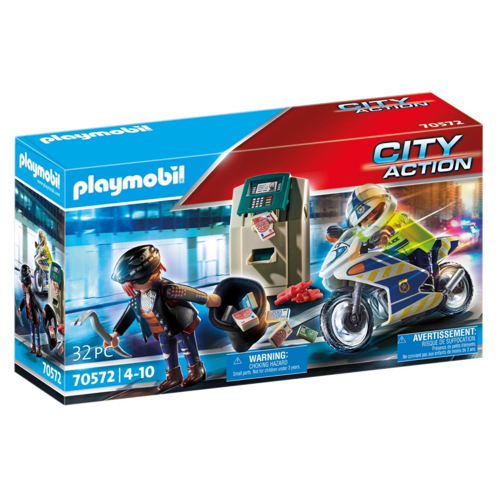 Playmobil 70572 Politiemotor: Achtervolging  Van De Geldrover