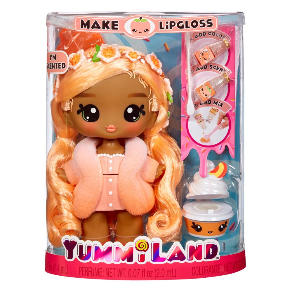 Yummiland Large Doll + Lipgloss Pet- Pia Peach