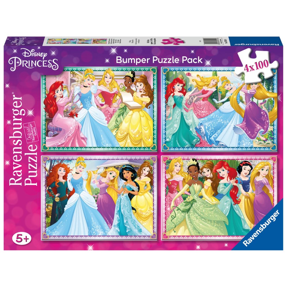 Puzzel Ravensburger Disney Princess 4 in1  100 stukjes