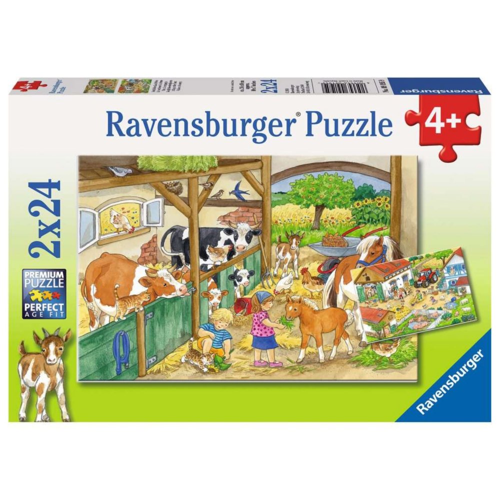 Ravensburger puzzel Vrolijk Boerderijleven  2x24 Stukjes