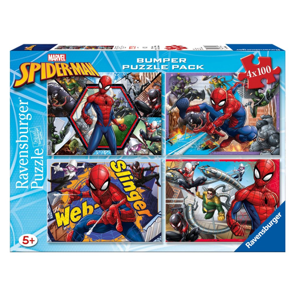 Puzzel Spiderman 4 in 1 100 stukjes