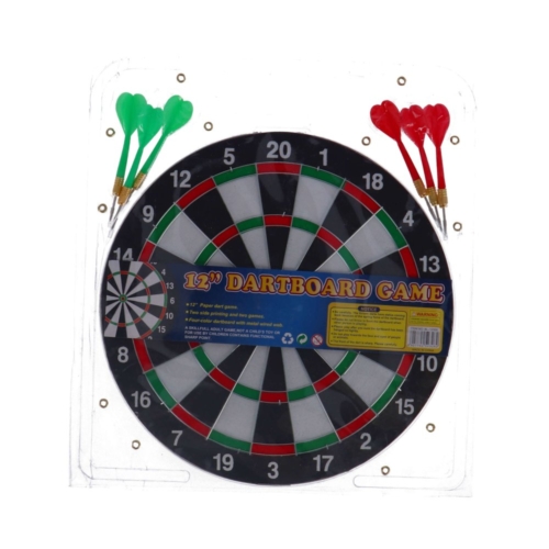 Dartboard tweezijdig met 6 pijlen 37 cm