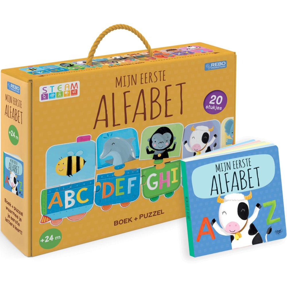 Mijn Eerste Alfabet Puzzeltrein + Boek