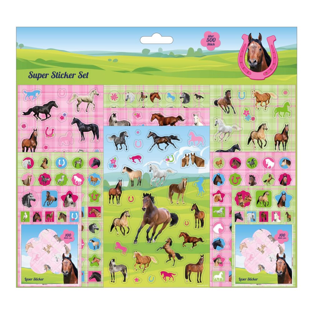 Stickerset Paarden 500-Delig