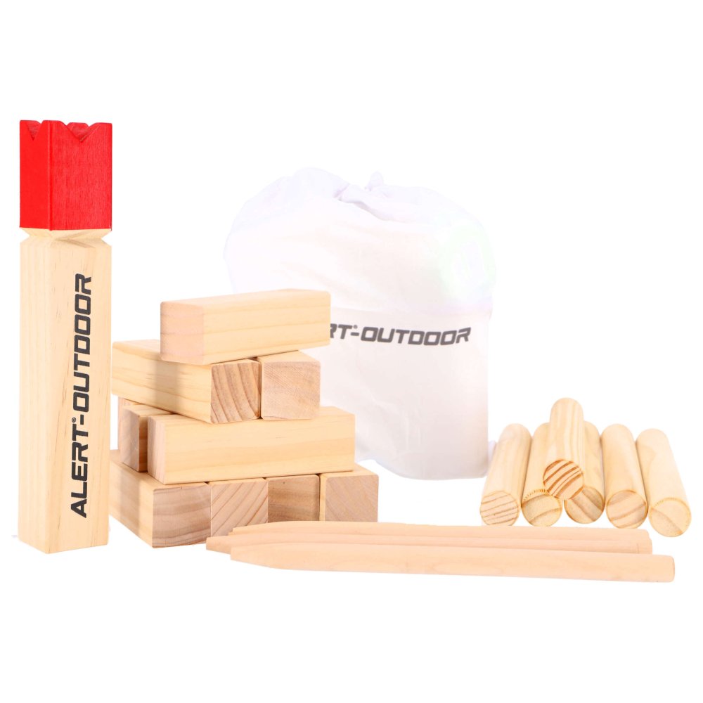 Alert Outdoor Kubb Werpset Basic King 30 Cm