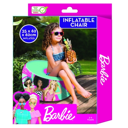 Stoel opblaasbaar barbie