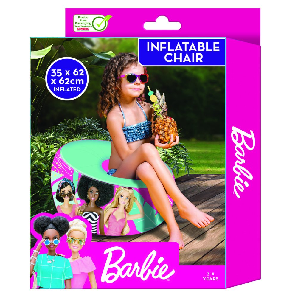 Stoel opblaasbaar barbie