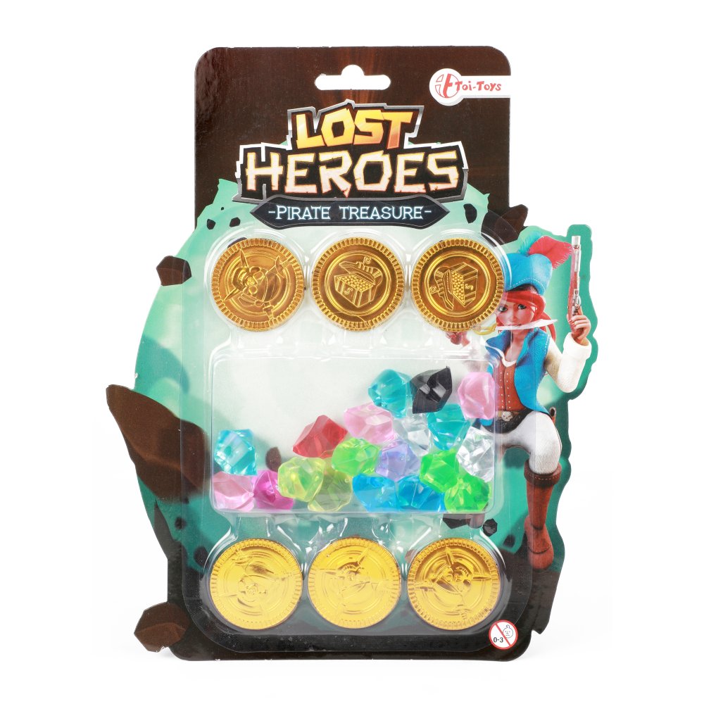 Lost Heroes set gouden munten en diamanten piraat