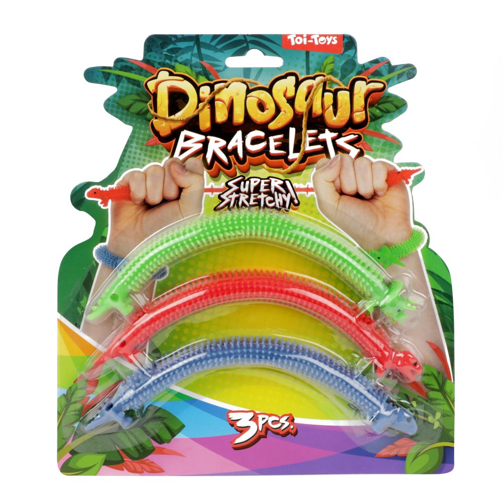 Armbanden bungee dino 3 stuks