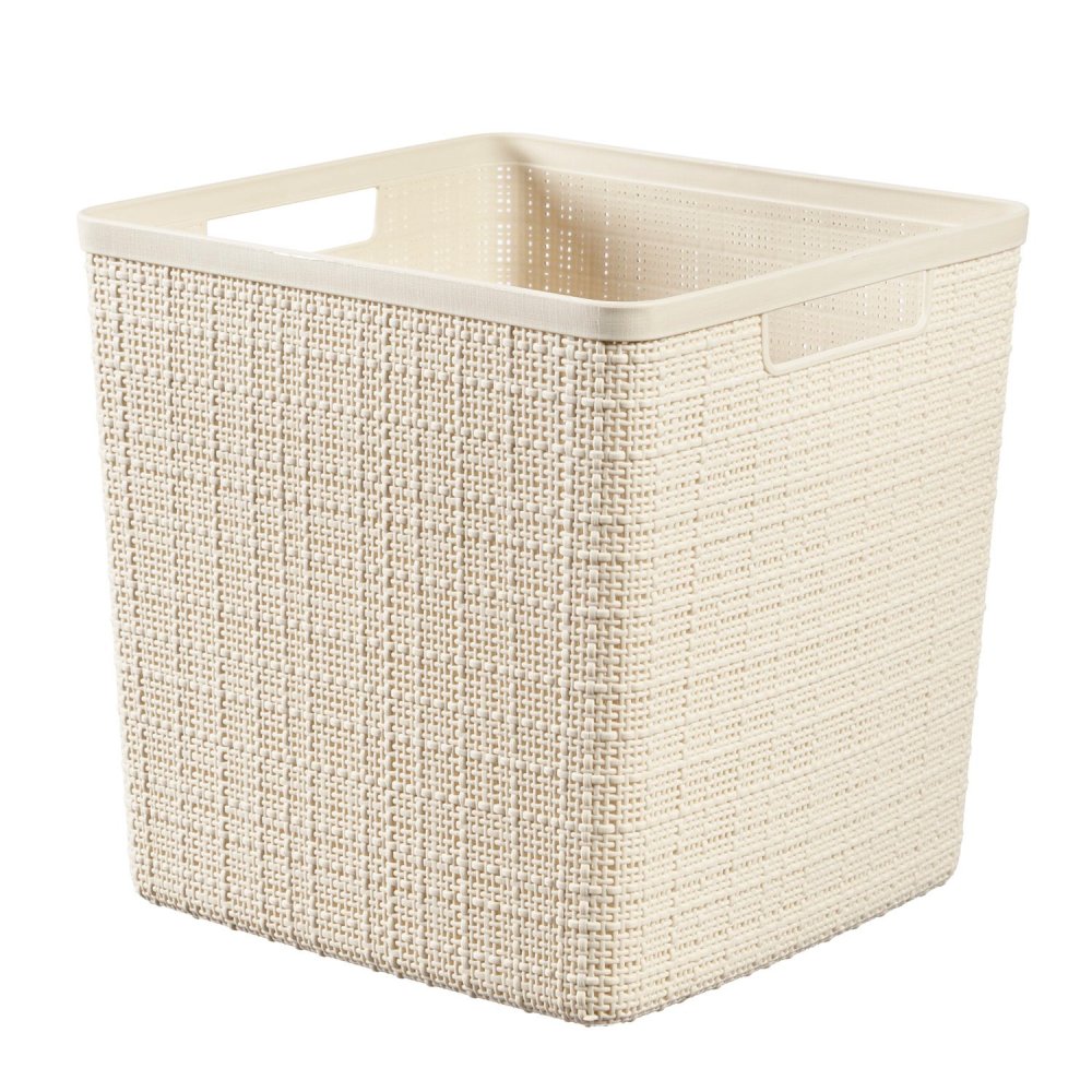 Curver Jute Mand vierkant 17 l off white