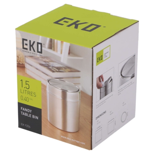 Eko Tafelafvalbak Fandy 1.5l - zilver