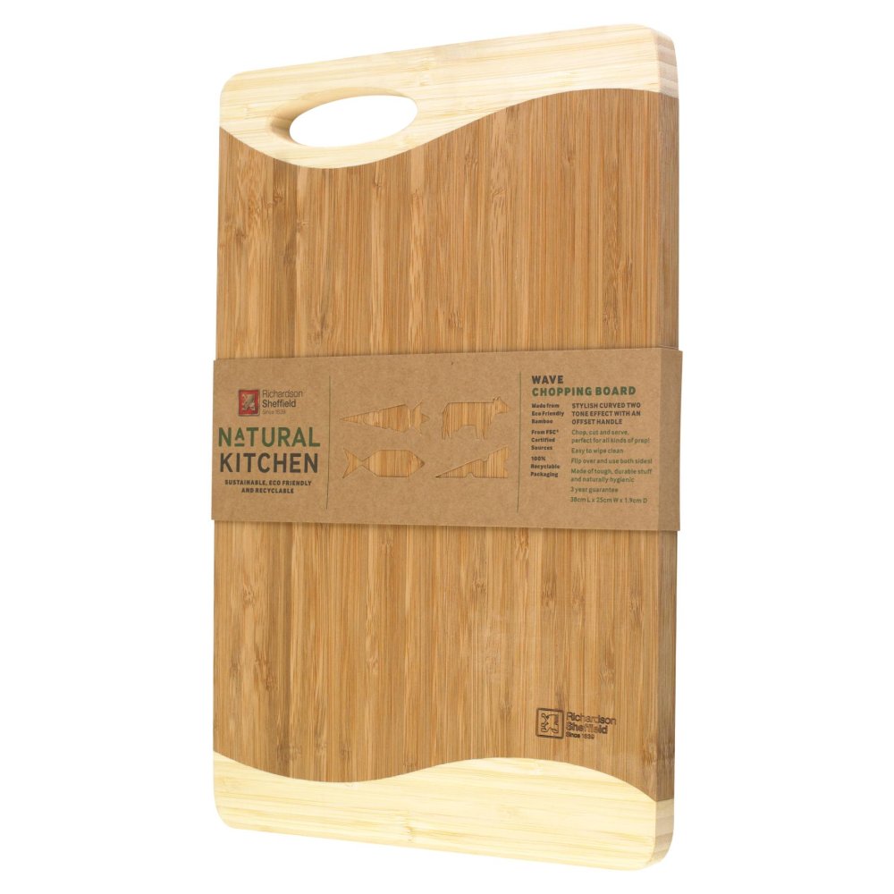 Bamboo snijplank wave 38x25x2 cm