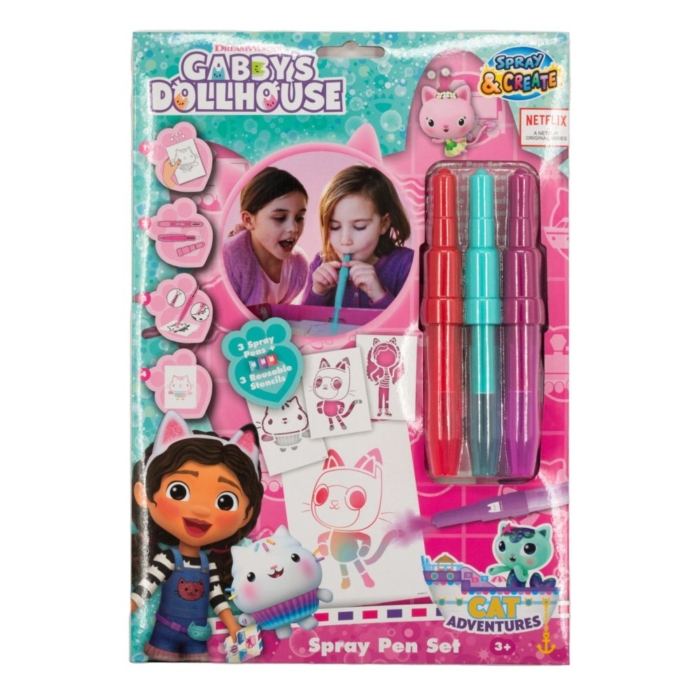 Gabby's Dollhouse Spray Pen Set In A4 Enveloppe