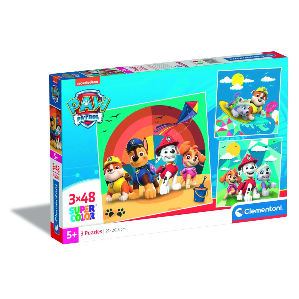 Clementoni paw patrol puzzel 3 x 48 stukjes