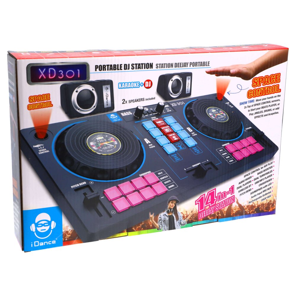 Idance dj mixer pro met 2 speakers