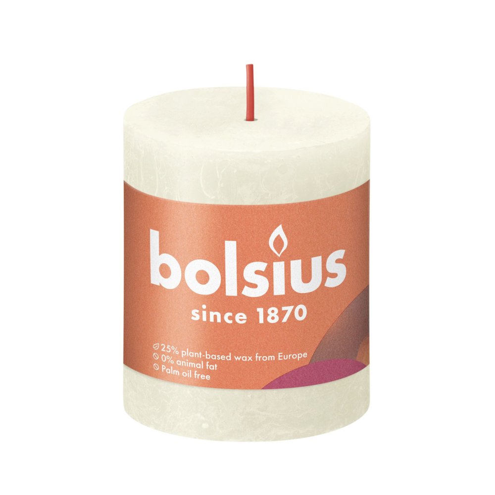 Bolsius Stompkaars Rustiek soft parel 80x68 mm